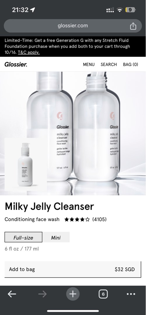 Glossier milky jelly cleanser, Beauty & Personal Care, Face, Face Care on Carousell