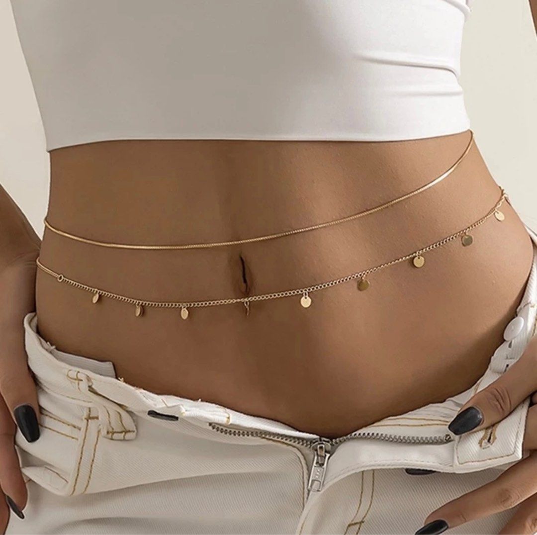 Gold Waist Chain 2pcs