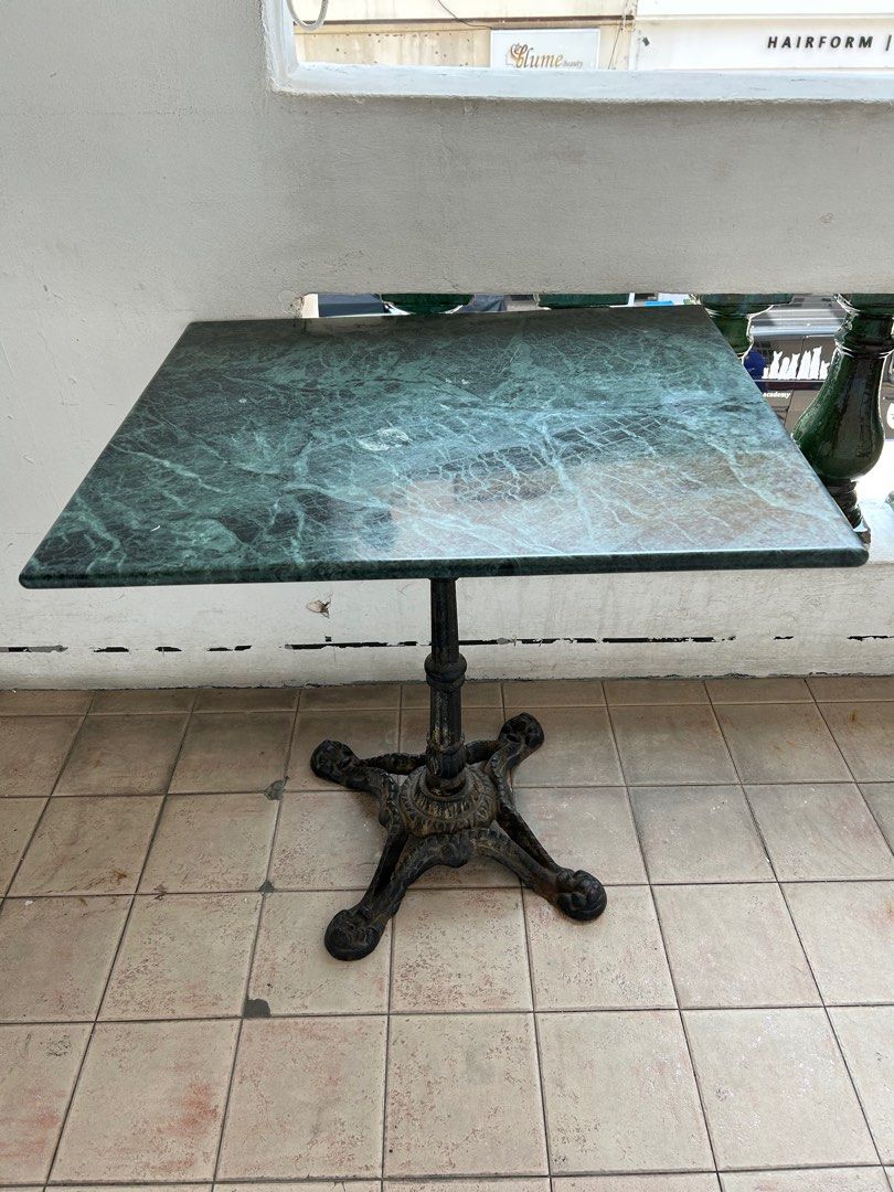 Green Outdoor Marble Table, Furniture & Home Living, Outdoor Furniture