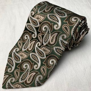 Green Paisley Wide Necktie