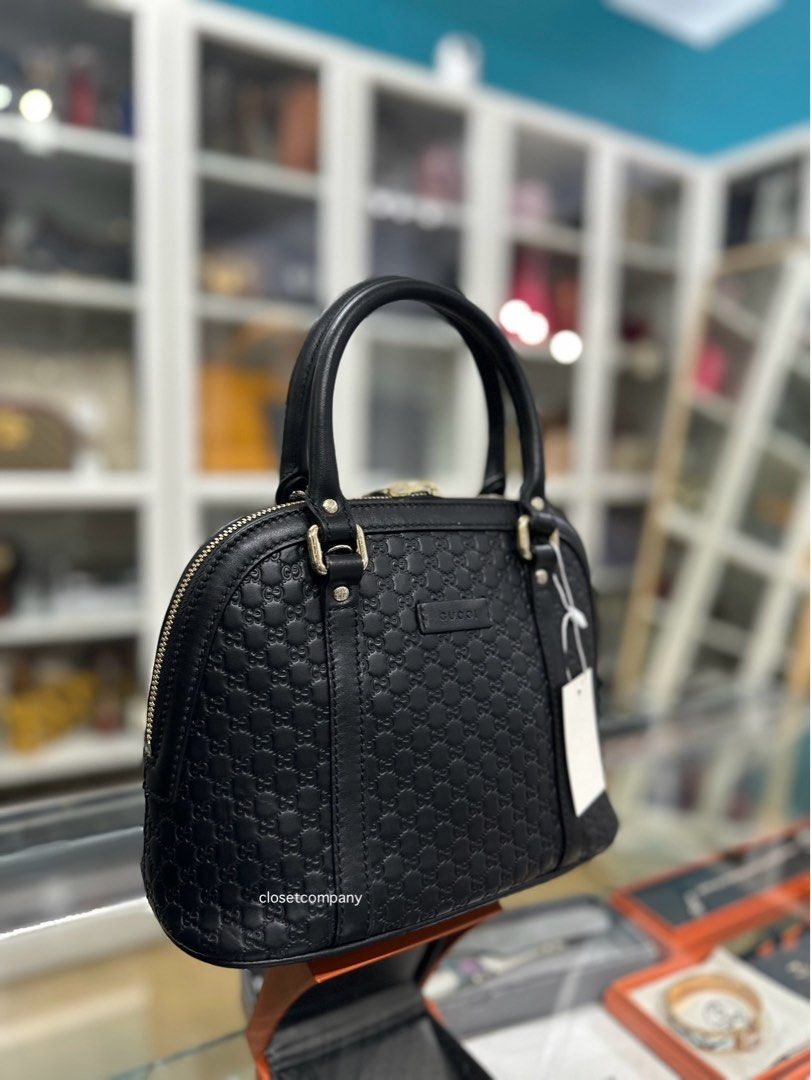 Gucci guccissima alma bag in black (smaller size)