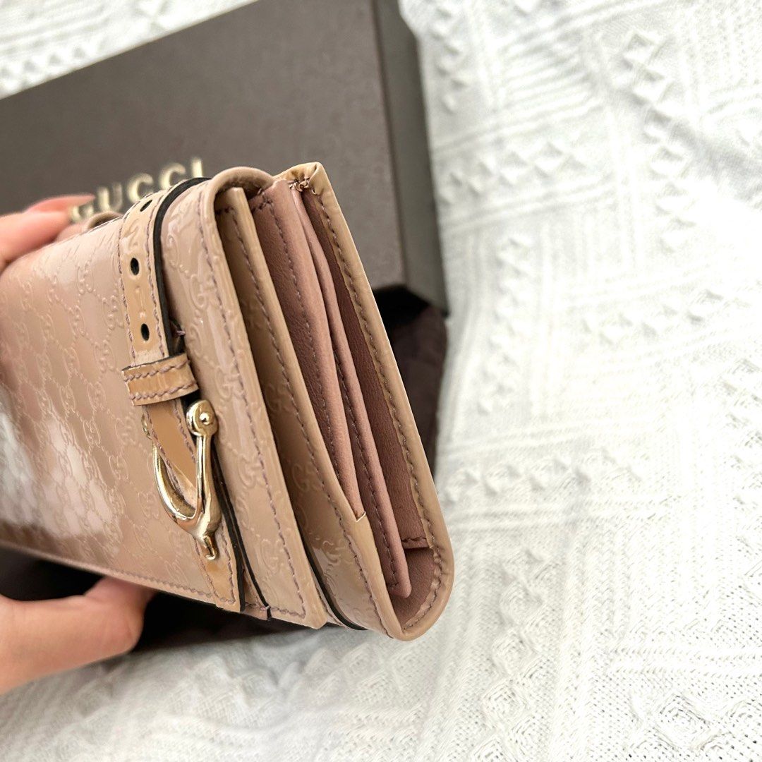 Gucci Patent Belted Wallet Luxury Bags Wallets on Carousell