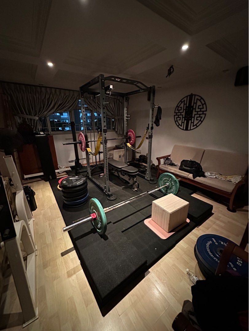 Gym Rack, Barbell, Olympic Bar, Squat Rack, Floor Mat, Sports Equipment ...