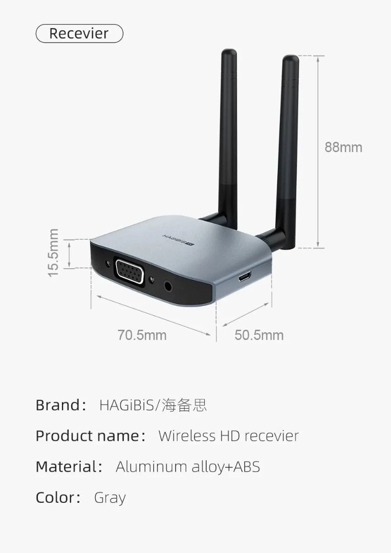 Hagibis HDMI Wireless Display Dongle Receiver