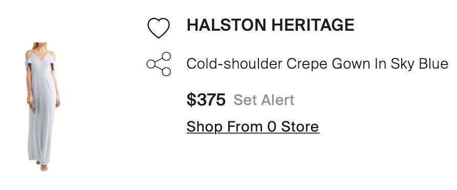 Halston heritage cold shoulder crepe gown clearance
