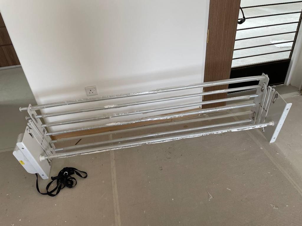 HDB mounted ceiling laundry drying rack, Furniture & Home Living, Home