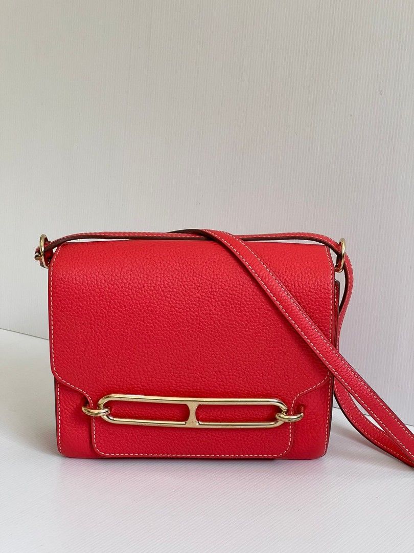 tas sling-bag Hermes Roulis 23 GHW #X Red Sling Bag