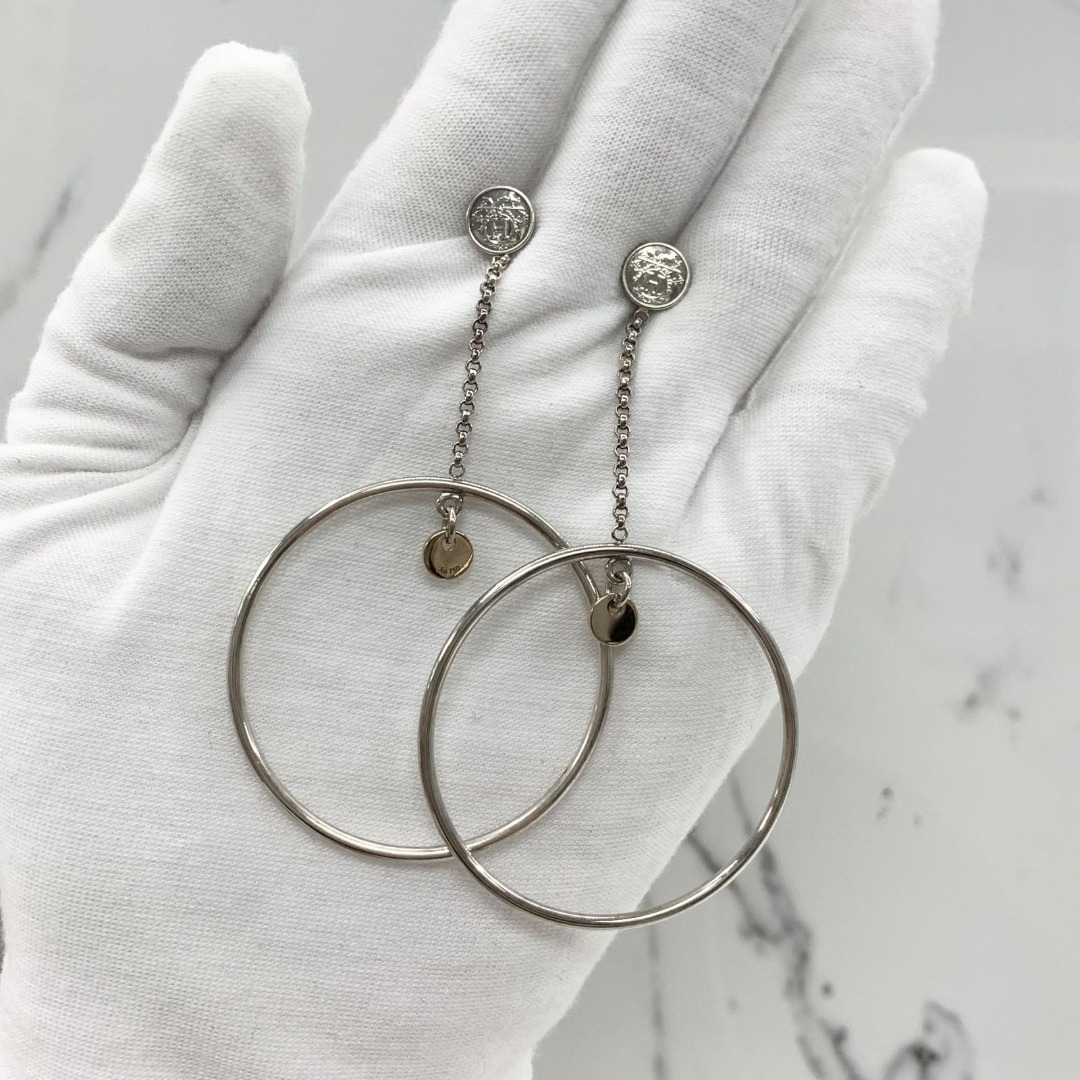HERMES SV925 RG750 EX LIBRIS HOOP 10.24G EARRINGS 237032192 WE