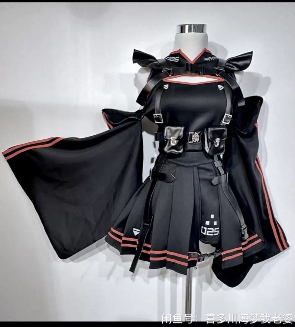 Hidolatral theodol 近未來機器少女和服袖套裝地雷系, 女裝, 連身裙