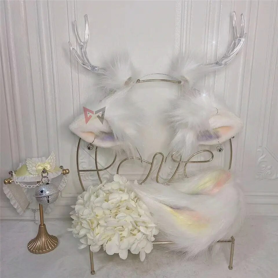 Deer antler 2025 headband and tail