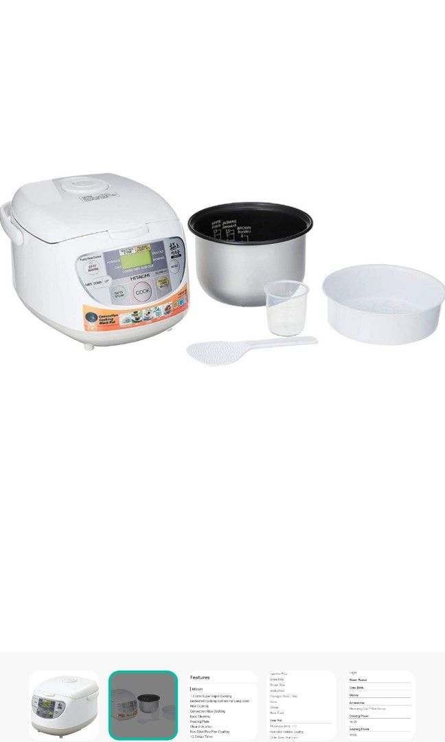 Hitachi Rice Cooker, TV & Home Appliances, Kitchen Appliances, Cookers