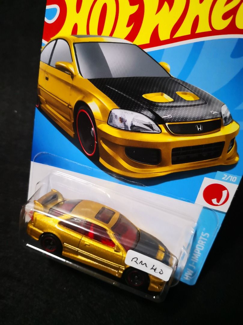 Hot Wheels Honda Civic Si Gold 2024 Hobbies Toys Toys Games