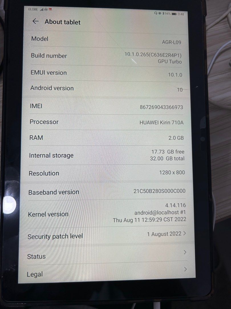 Huawei T10 (Category: Android) located in Imus. Submitted by minorca5678 (Listing ID 1260388914, Image 3). Description: Need funds.