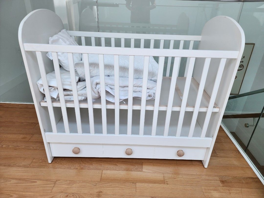 Baby Crib Skirt fashion Linen