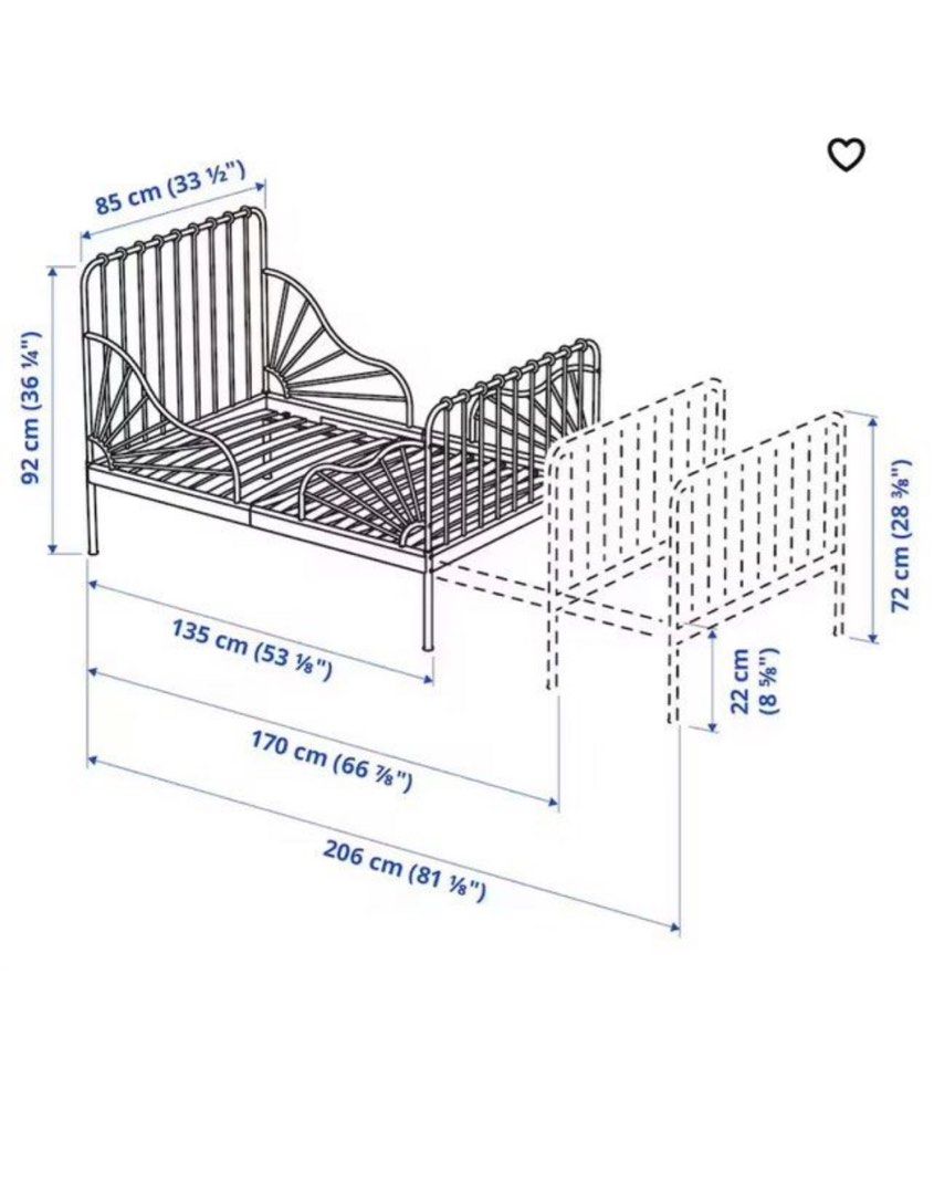 Ikea Minnen Expandable Kids Bed, Furniture & Home Living, Furniture