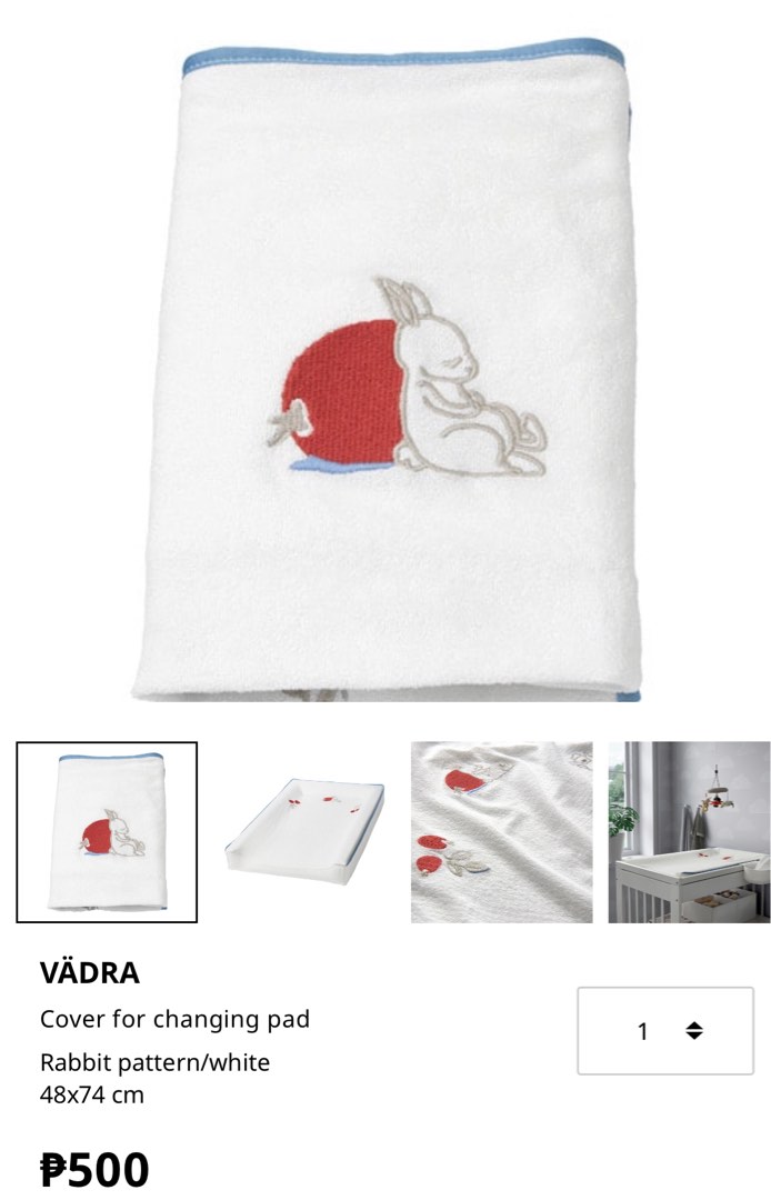 Ikea Vadra Changing Pad Cover Babies Kids Bathing Changing