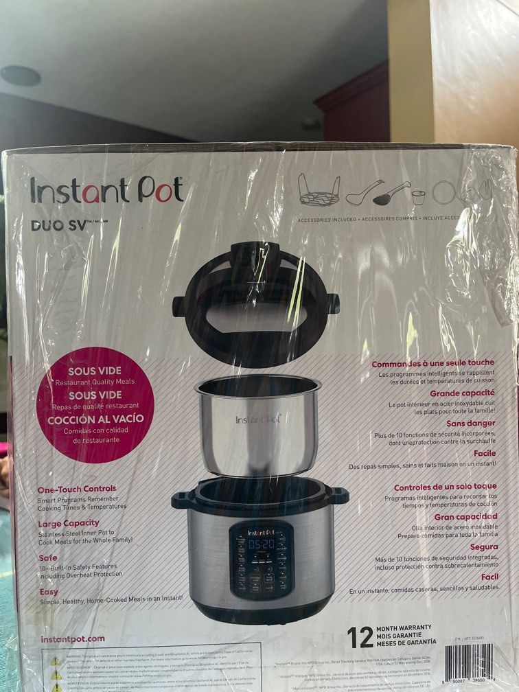 Instant Pot Duo SV 6-Quart 9-in-1 Multi-Use Pressure Cooker