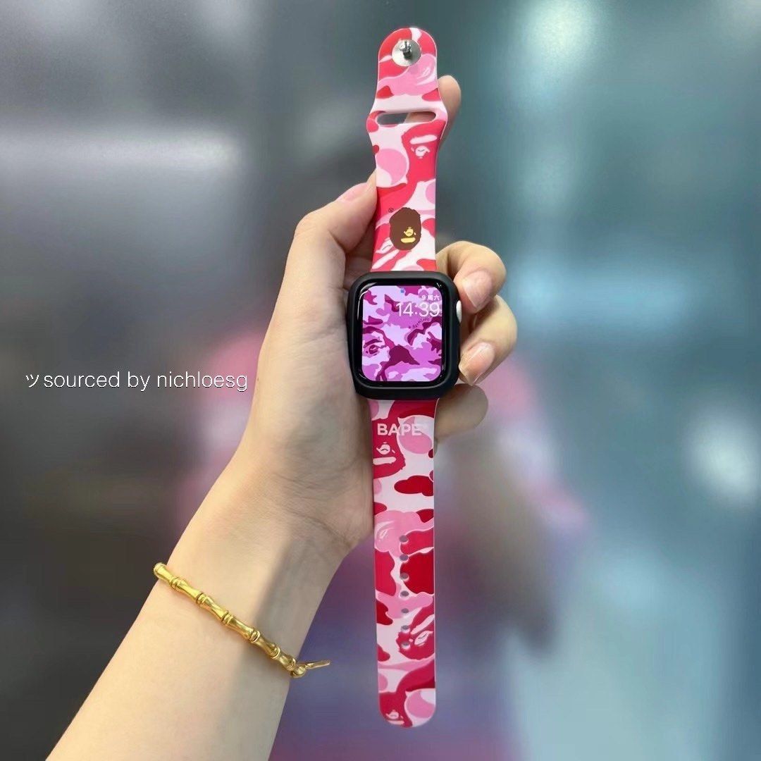 INSTOCK BAPE APPLE ABC CAMO WATCH BAND Mobile Phones Gadgets Wearables Smart Watches on Carousell