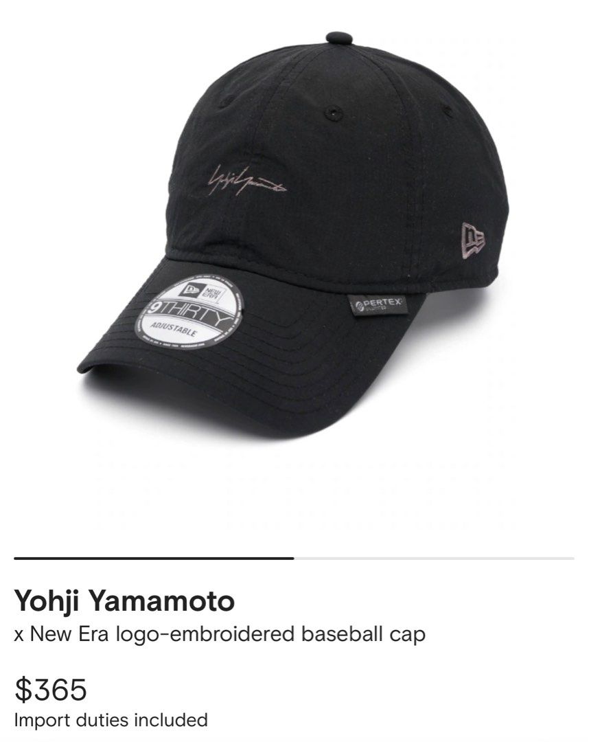 INSTOCK Yohji Yamamoto Pour Homme X New Era Cap, Men's Fashion