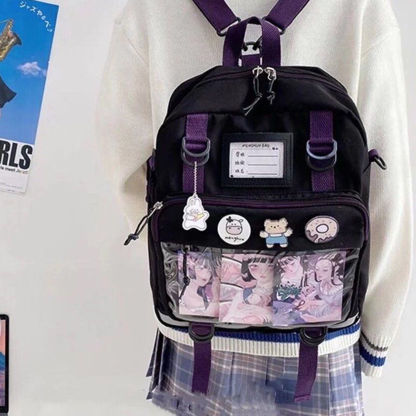 Purple backpack purse on sale