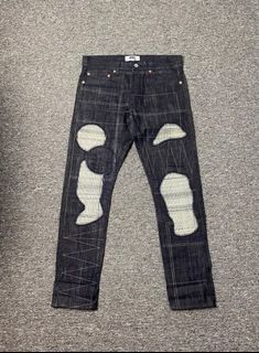 Junya Watanabe EYE - Patchwork Buttonfly Jeans
