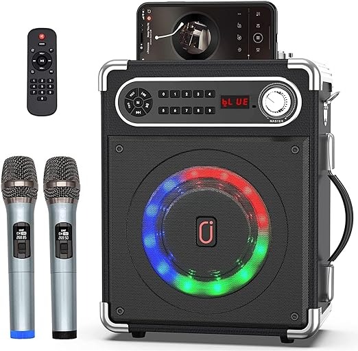 JYX S55 Karaoke Machine With Two Wireless Microphones, Audio, Soundbars, Speakers & Amplifiers