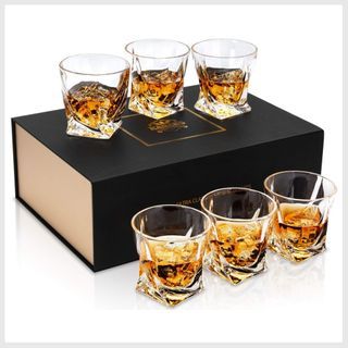 Whiskey Gift Set, KANARS Whisky Glasses and Stones Set for Scotch