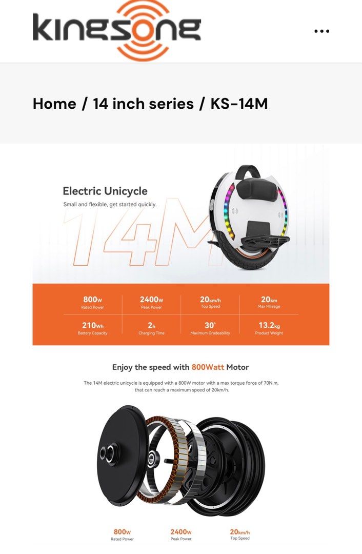 KINGSONG ELECTRIC UNICYCLE FOR SALE RUSH, Sports Equipment, Sports