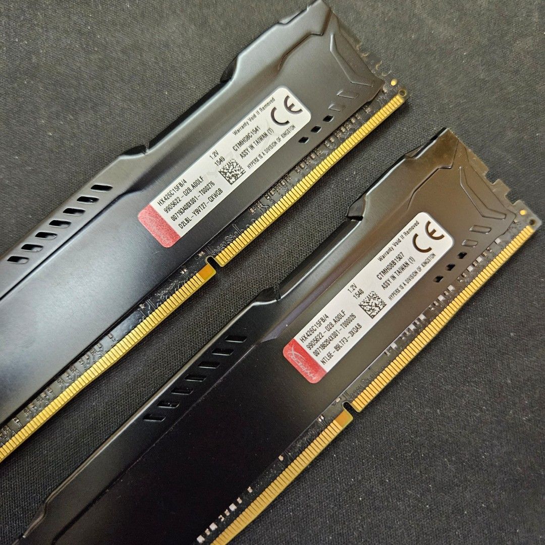 Kingston Hyper X Fury 8GB 2666Mhz DDR4 RAM 2 x 4GB BLACK