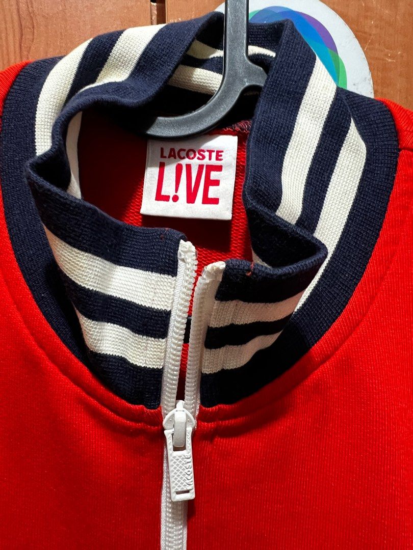 Red sale lacoste jacket