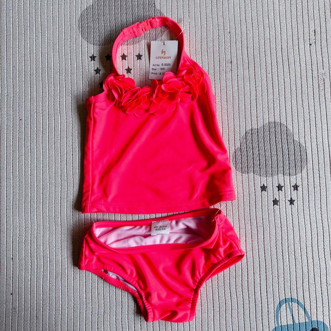Liferacer Baby Girl Swimsuit Flower halter Babies Kids