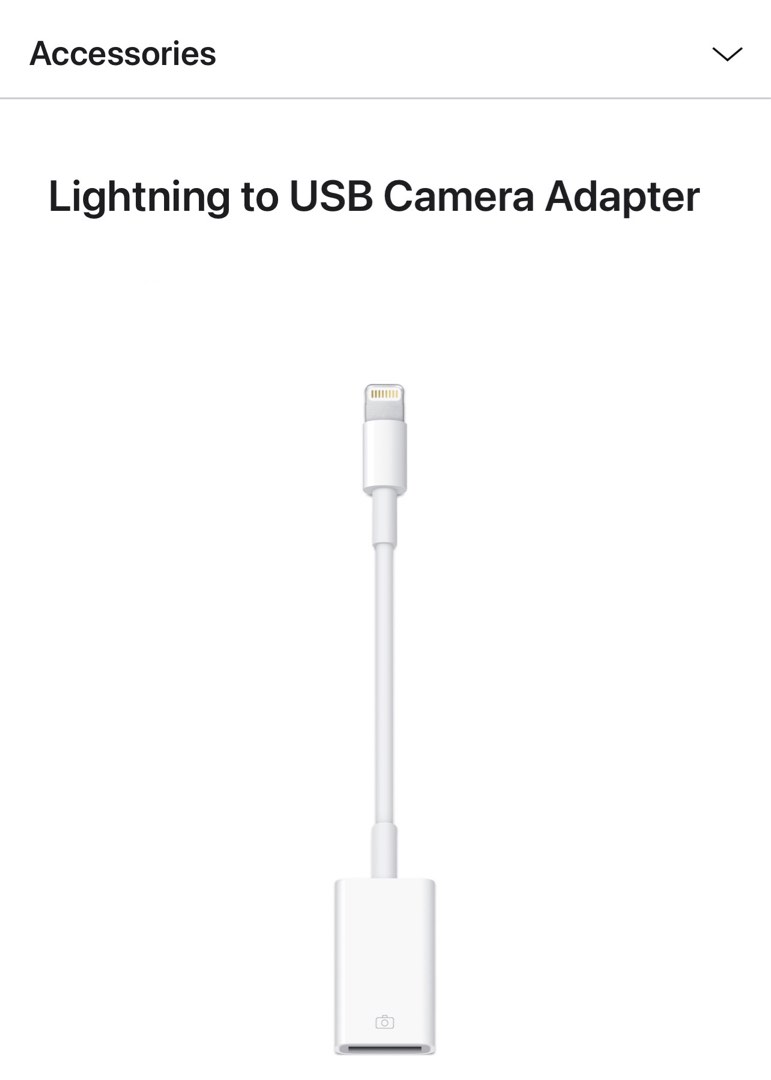 Lightning to USB Camera Adapter, Computers & Tech, Parts & Accessories