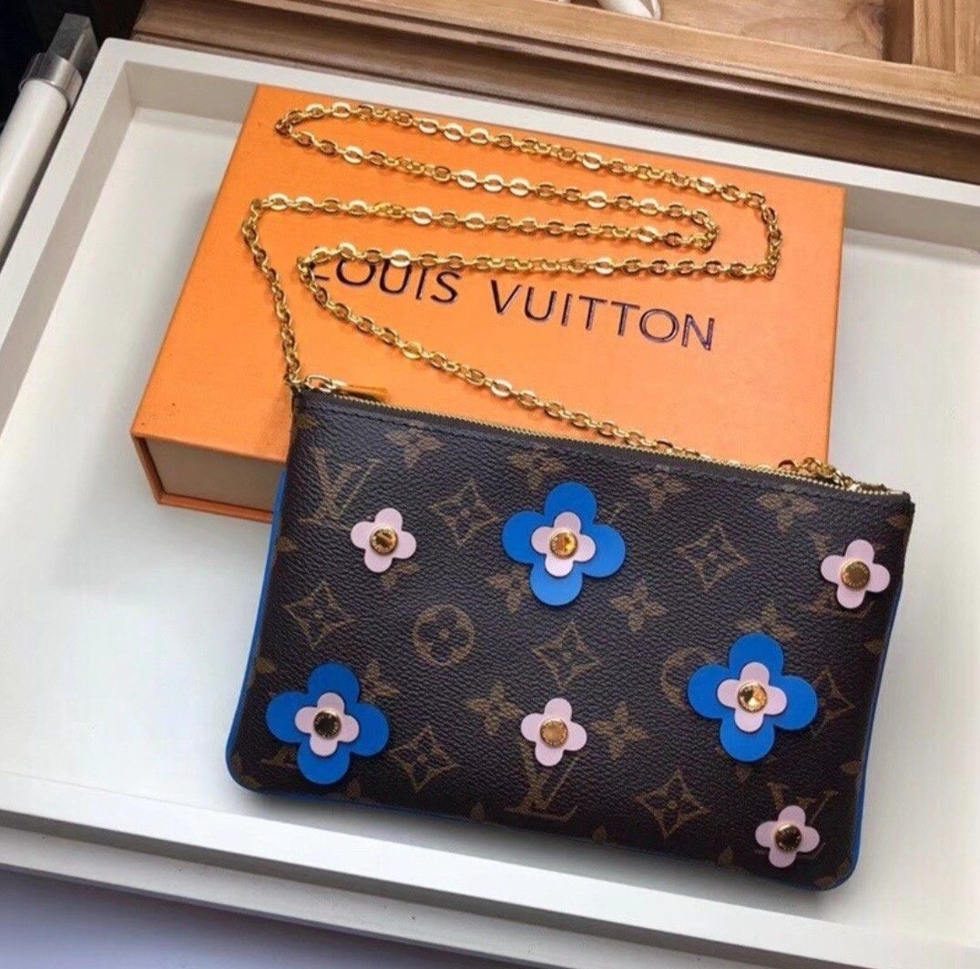 Louis Vuitton Double Zip Pochette Limited Edition Blooming Flowers