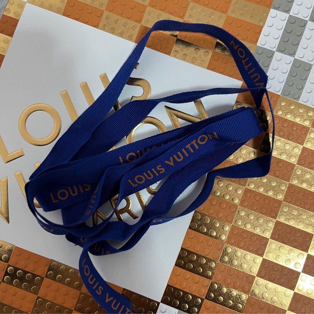 Louis Vuitton – Paper Bag and Box with Blue Ribbon • Original from LV Korea  • Free Shipping, Luxury, Accessories on Carousell