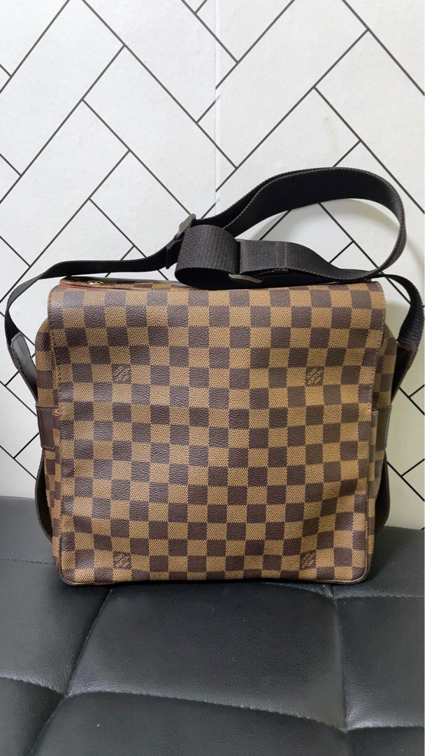 Louis Vuitton Mens Damier Ebene Canvas Naviglio Shoulder Messenger Bag  Auction