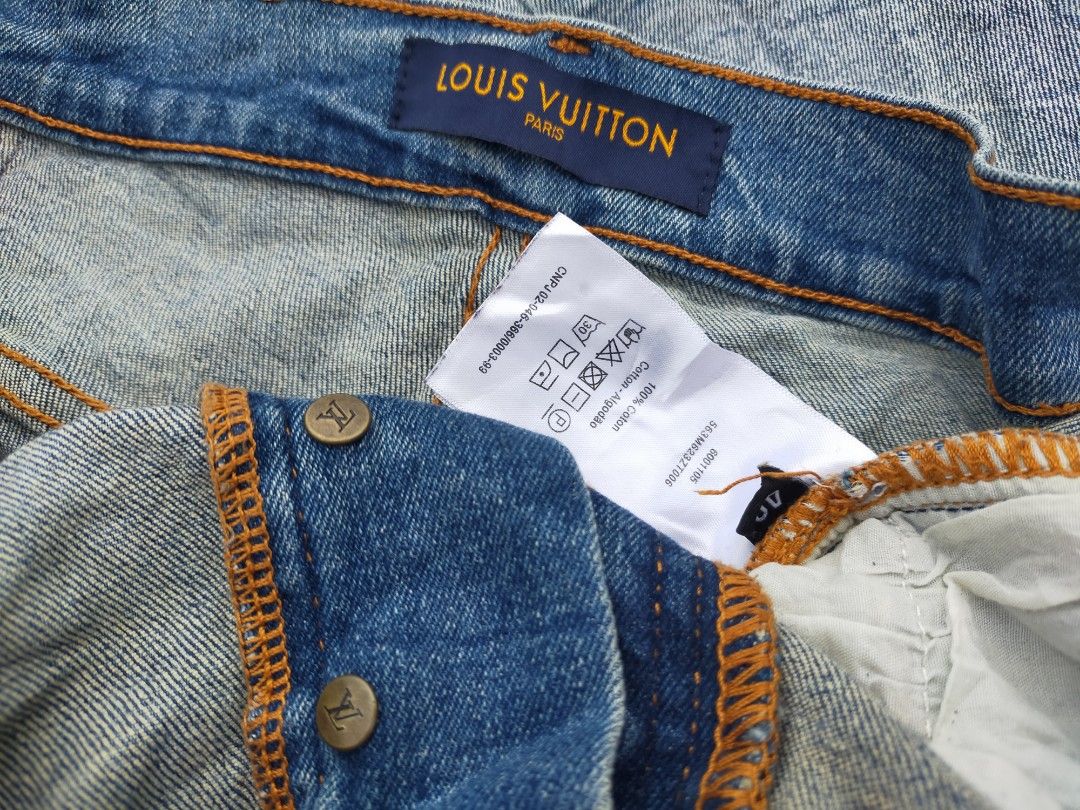 Louis Vuitton Mens Monogram Slim Jeans in navy denim, Luxury, Apparel on  Carousell