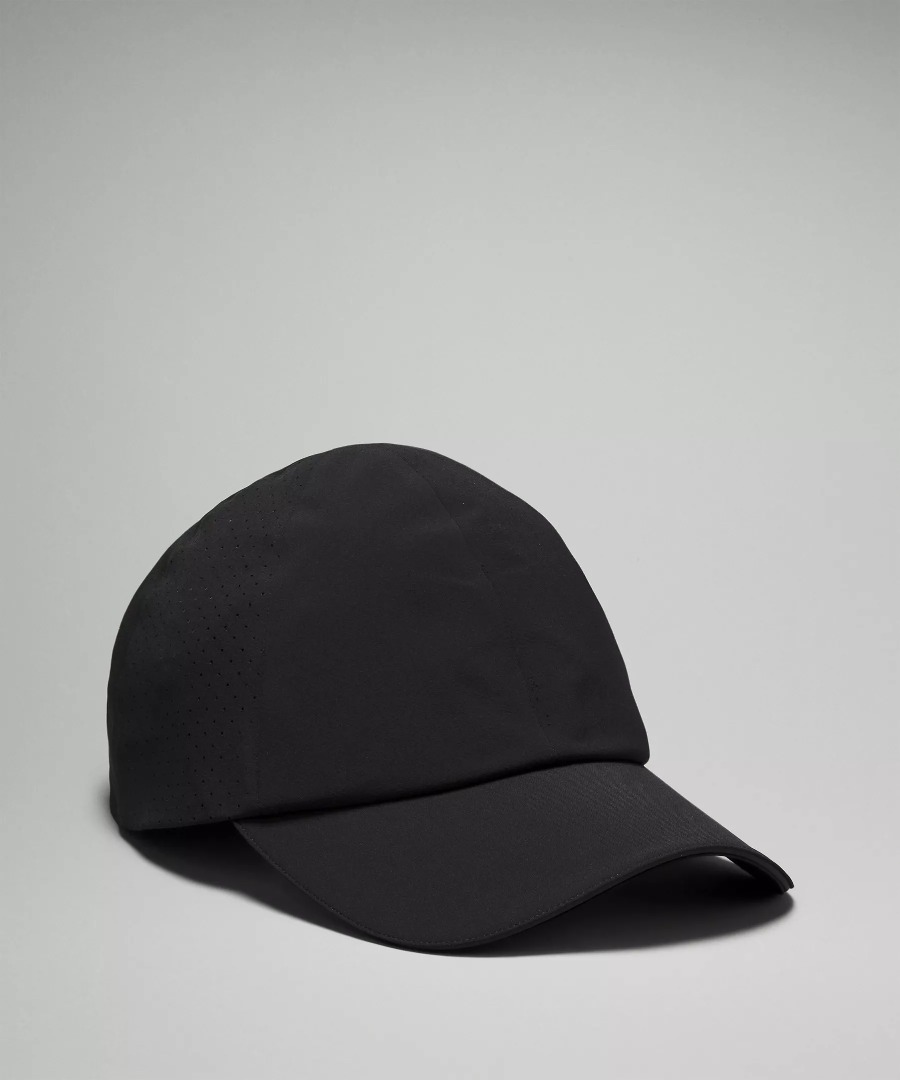 Lululemon Hat Fast and Free Running Black Cap, Men's Fashion
