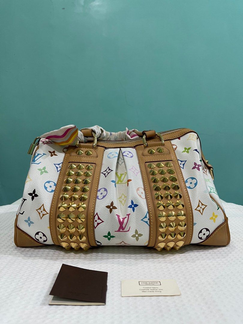 LV Courtney White Monogram Multicolore Hand/Shoulder Bag, Luxury, Bags &  Wallets on Carousell