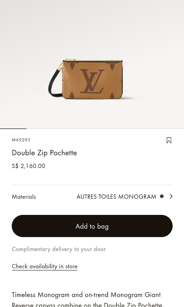 Double Zip Pochette Autres Toiles Monogram - Women - Small Leather