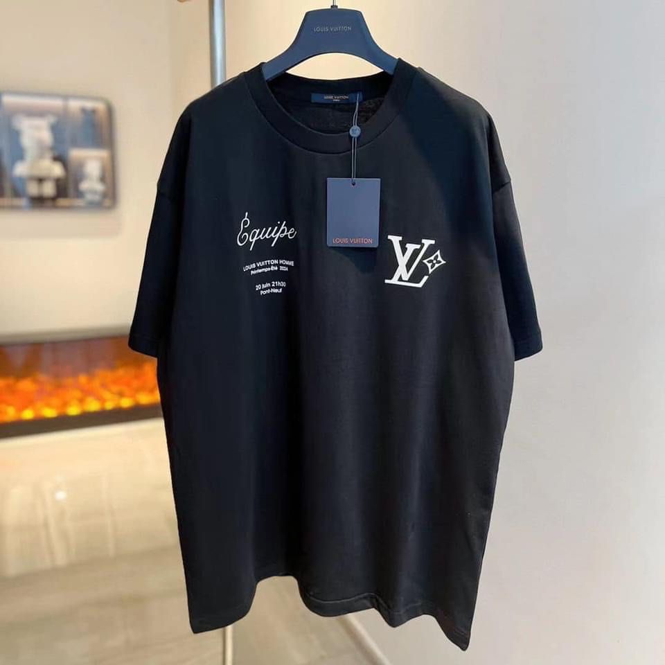LV SPREAD EMBROIDERY T-SHIRT, Men's Fashion, Tops & Sets, Tshirts & Polo  Shirts on Carousell