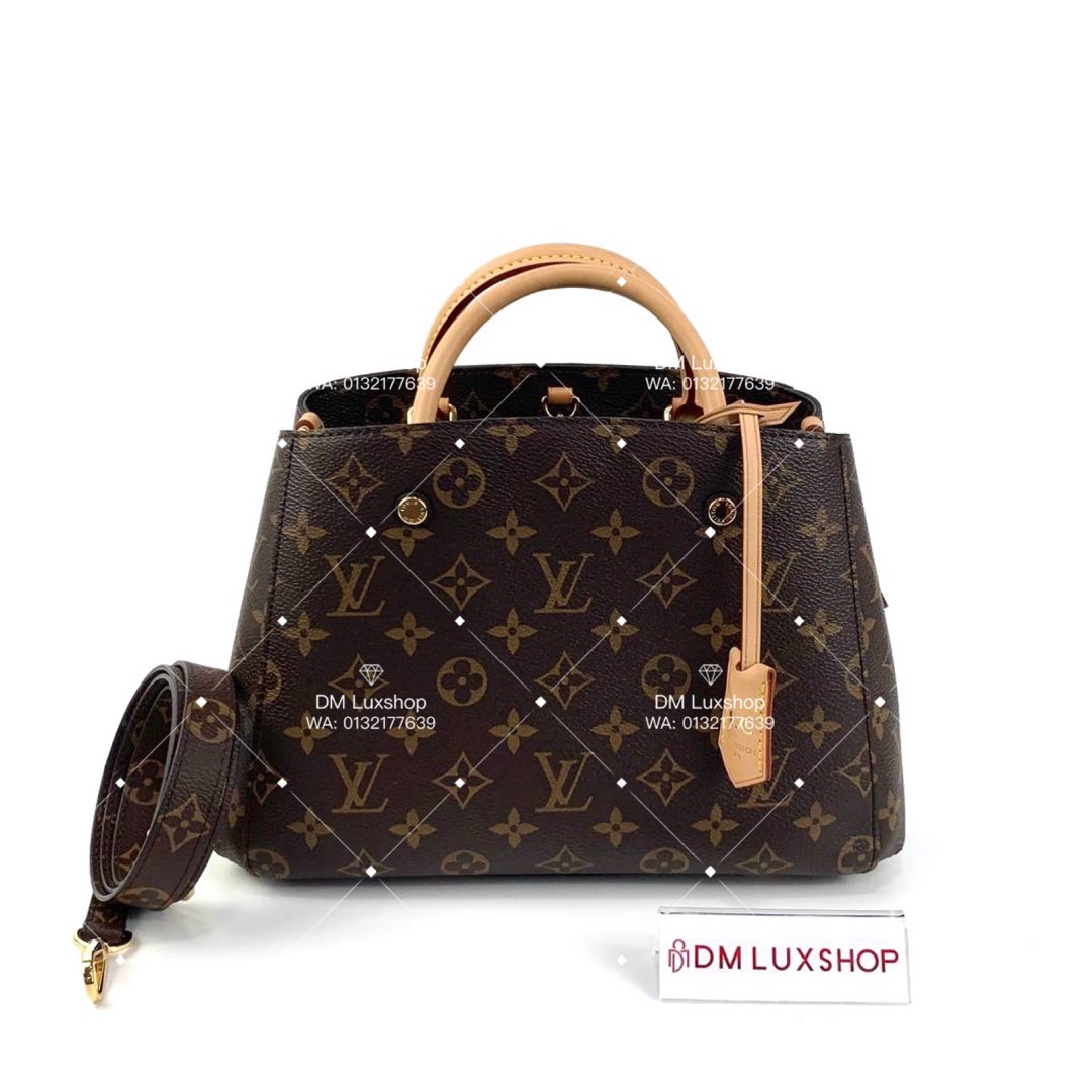 LV Montaigne Damier Ebene Handbag, Luxury, Bags & Wallets on Carousell