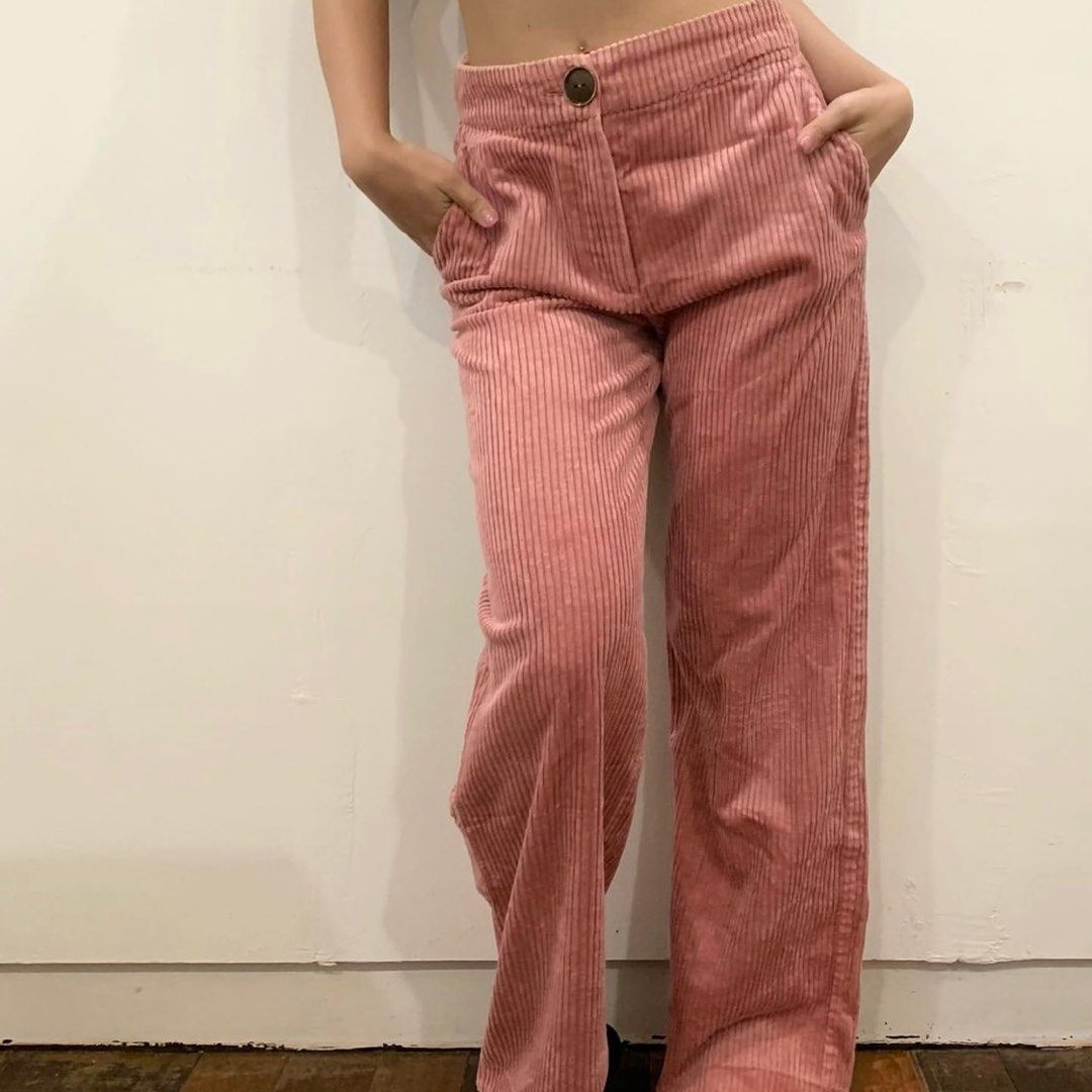 Mango Pink Corduroy Pants