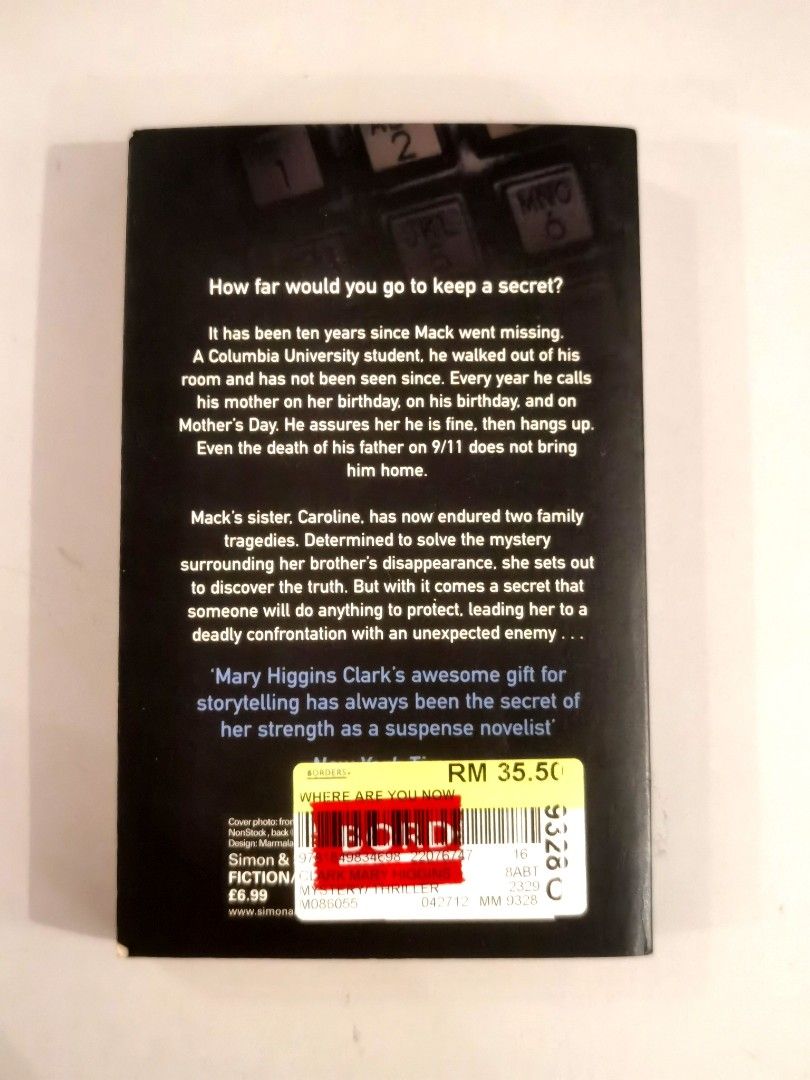 Mary Higgins Clark Where Are You Now Book, Hobbies & Toys, Books ...