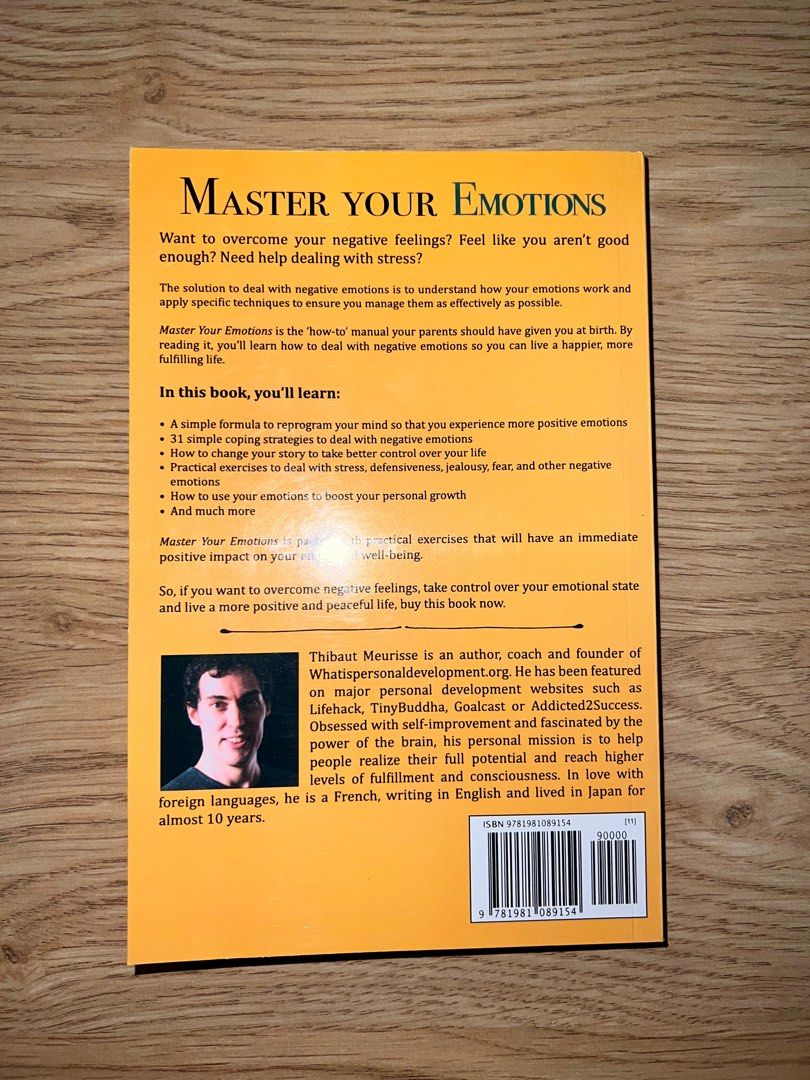 Master Your Emotions by Tribaut Meurisse (A Practical Guide To Overcome ...