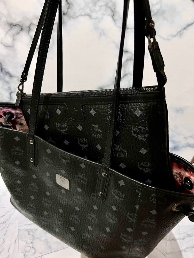 Mcm tote discount bag with pouch