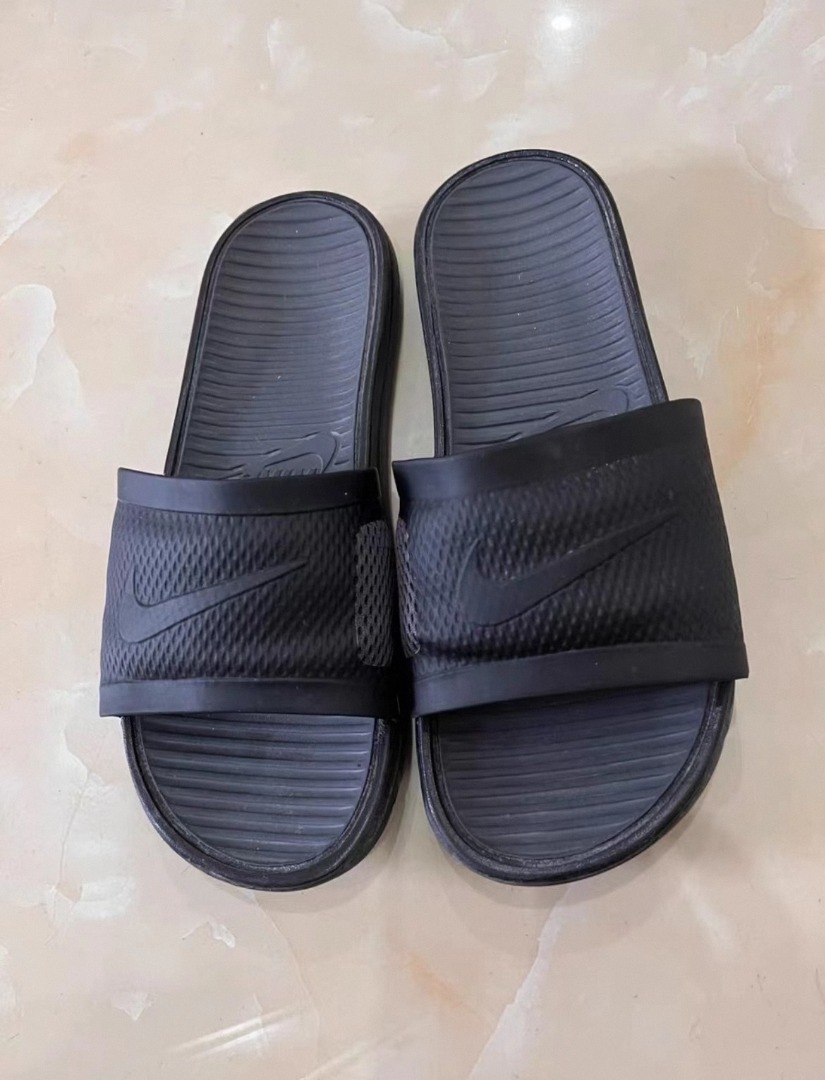 Men's black slippers, Men's Fashion, Footwear, Flipflops and Slides on
