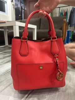 Michael Kors Ava Extra-Small Saffiano Calf Crossbody Cherry 32F5GAVC1L MK  Red women GIRL cross-body handbags