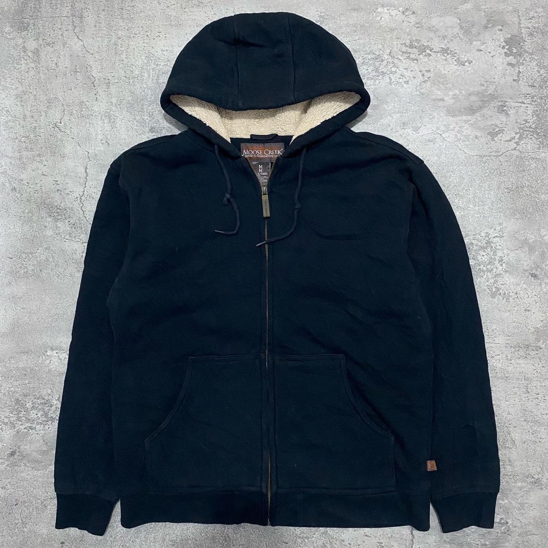 Moose Creek Sherpa Ziphoodie Fesyen Pria Pakaian Atasan di Carousell