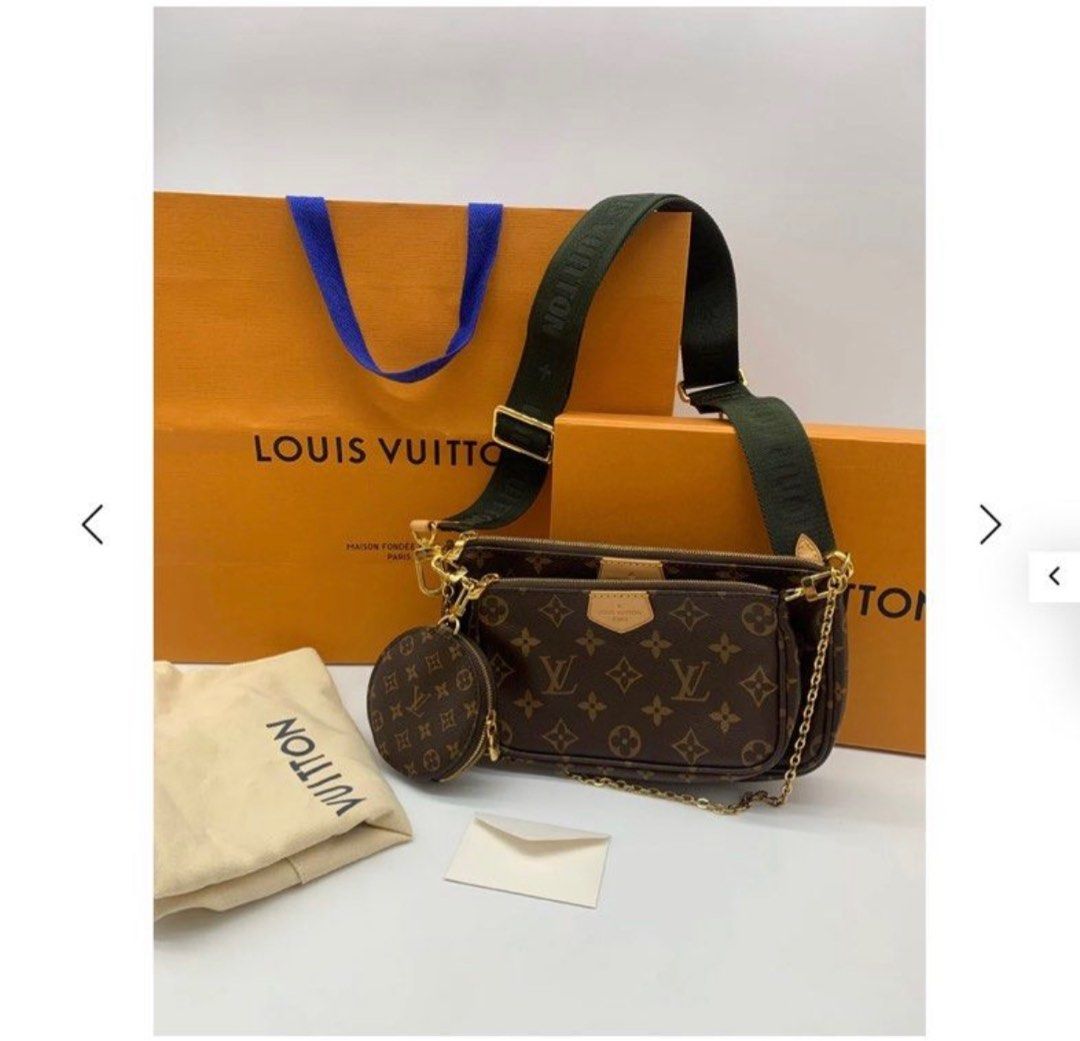 AUTHENTIC LV Multi Pochette in Khaki, Luxury, Bags & Wallets on Carousell