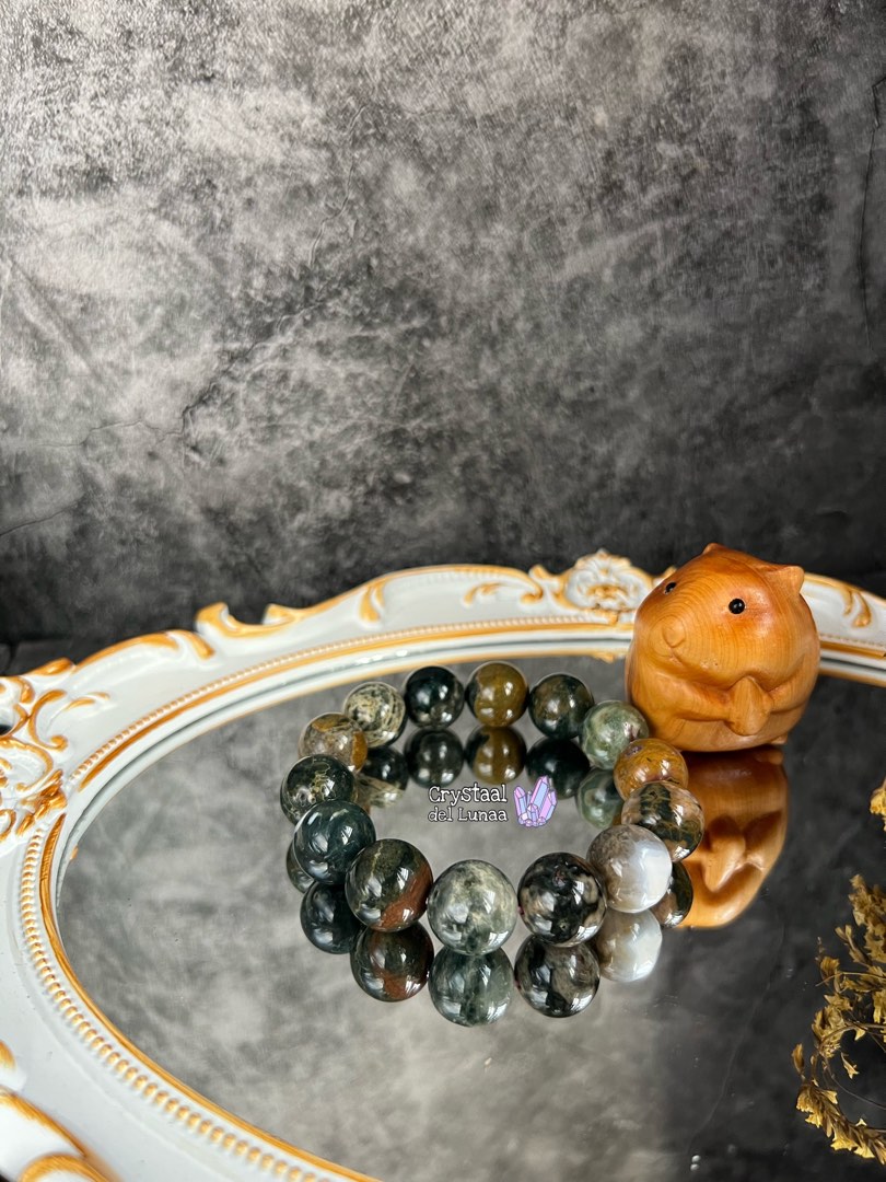 Natural ocean jasper big mm bracelet